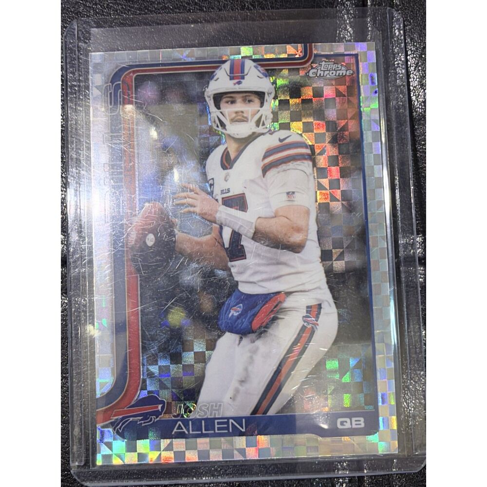 2025 Topps Chrome Josh Allen X-Fractor #34 Buffalo Bills